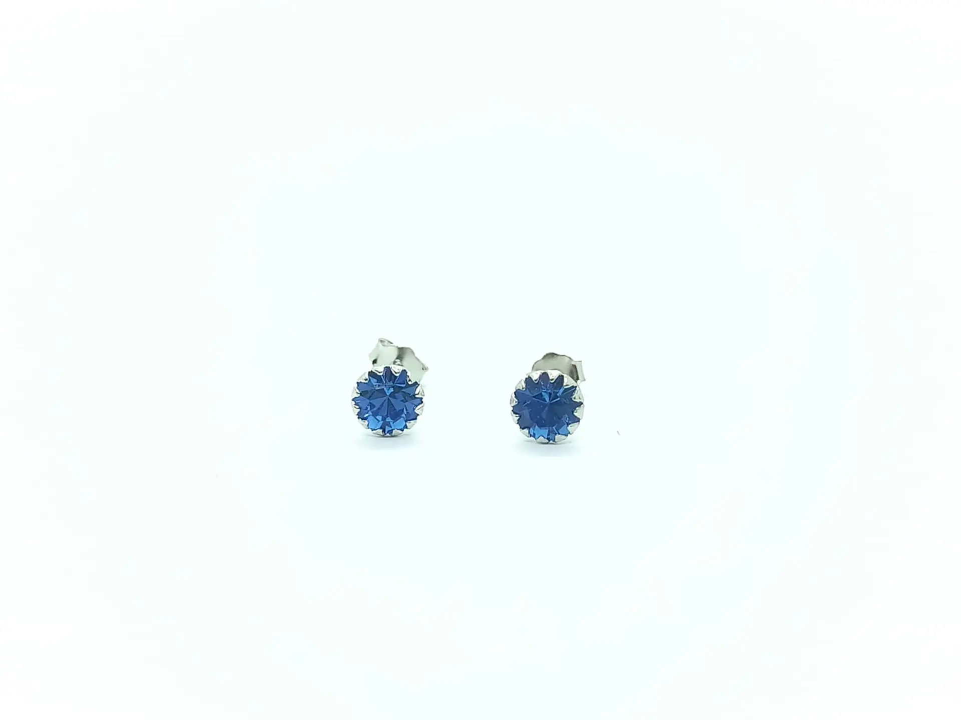 Pendientes Colores puntos De luz 5mm Plata fina ley S925 12
