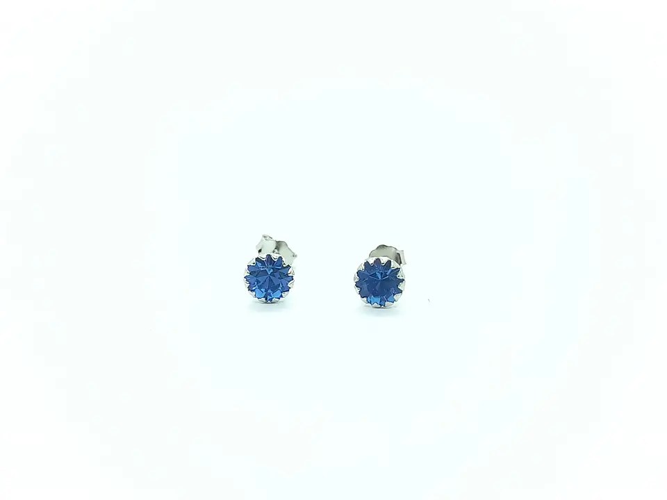Pendientes Colores puntos De luz 5mm Plata fina ley S925 12