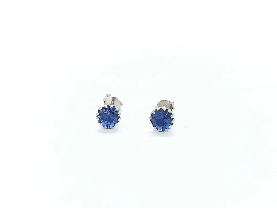Pendientes Colores puntos De luz 5mm Plata fina ley S925 13