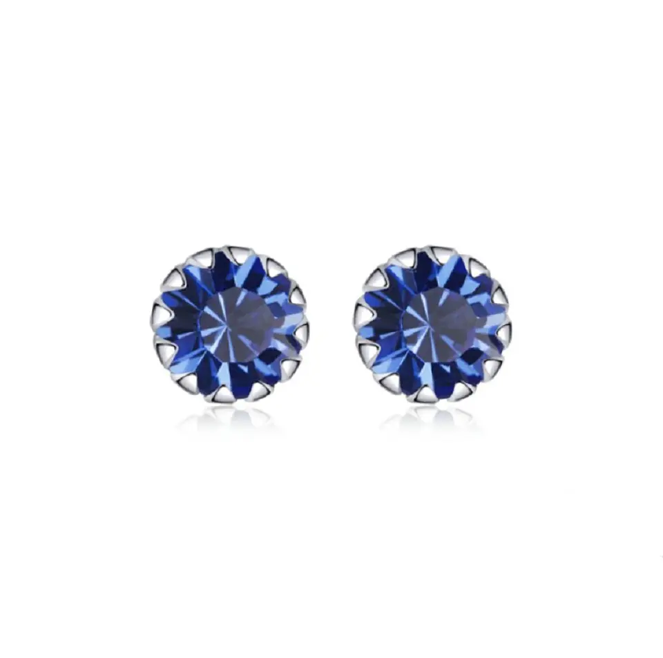 Pendientes Colores puntos De luz 5mm Plata fina ley S925 17