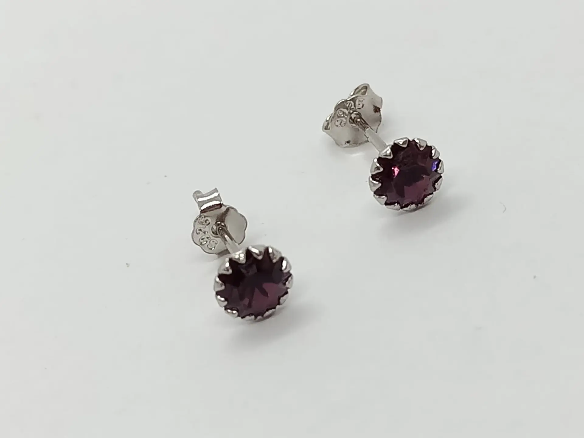 Pendientes Colores puntos De luz 5mm Plata fina ley S925 18