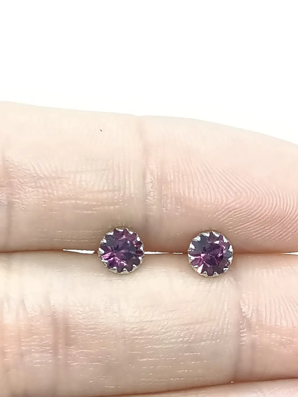 Pendientes Colores puntos De luz 5mm Plata fina ley S925 20