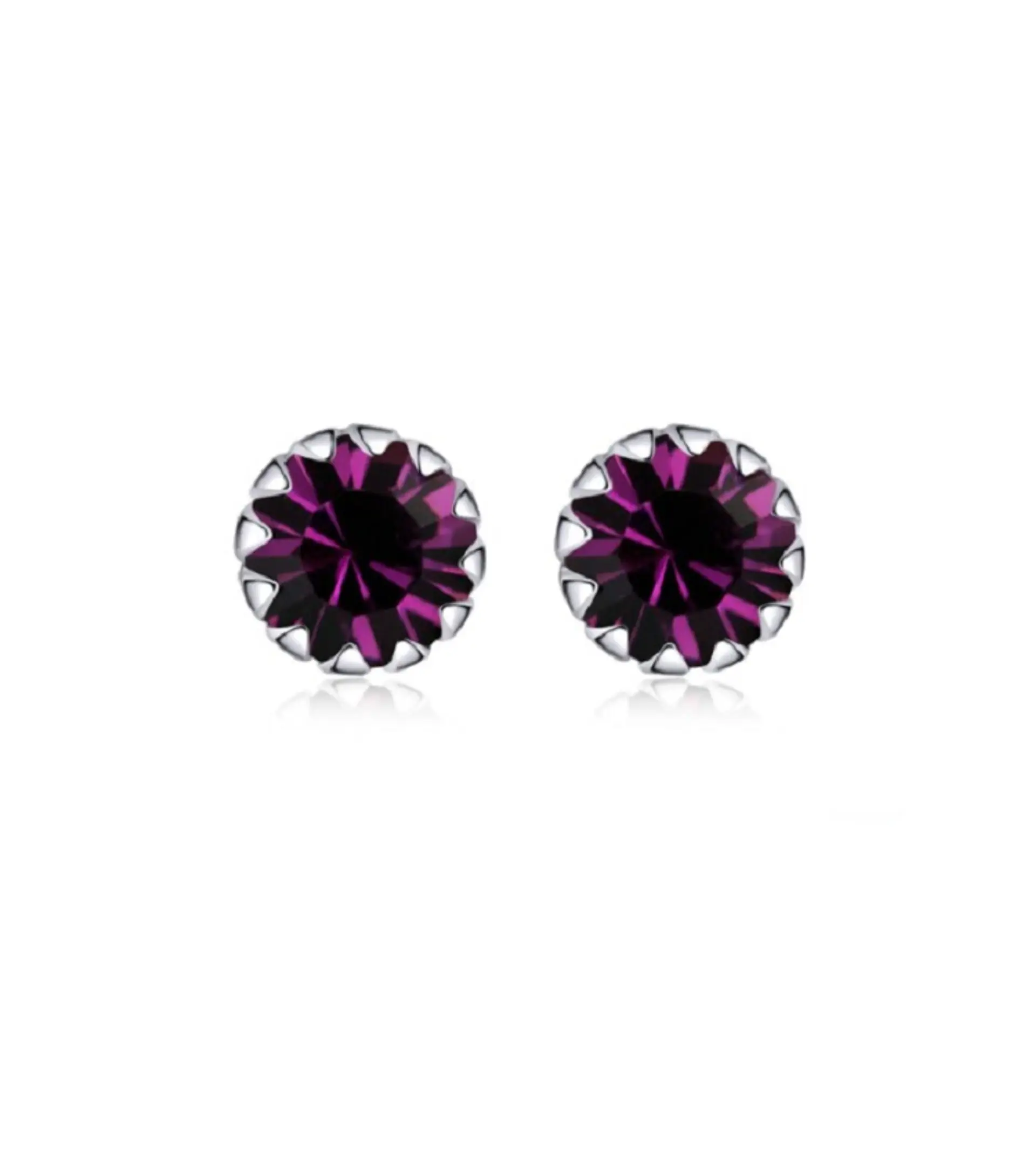 Pendientes Colores puntos De luz 5mm Plata fina ley S925 23