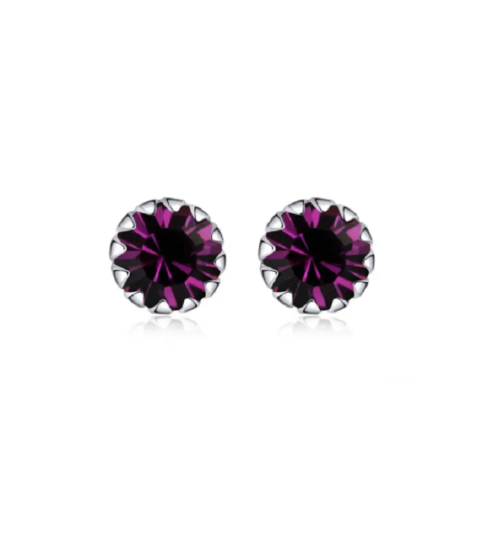 Pendientes Colores puntos De luz 5mm Plata fina ley S925 23