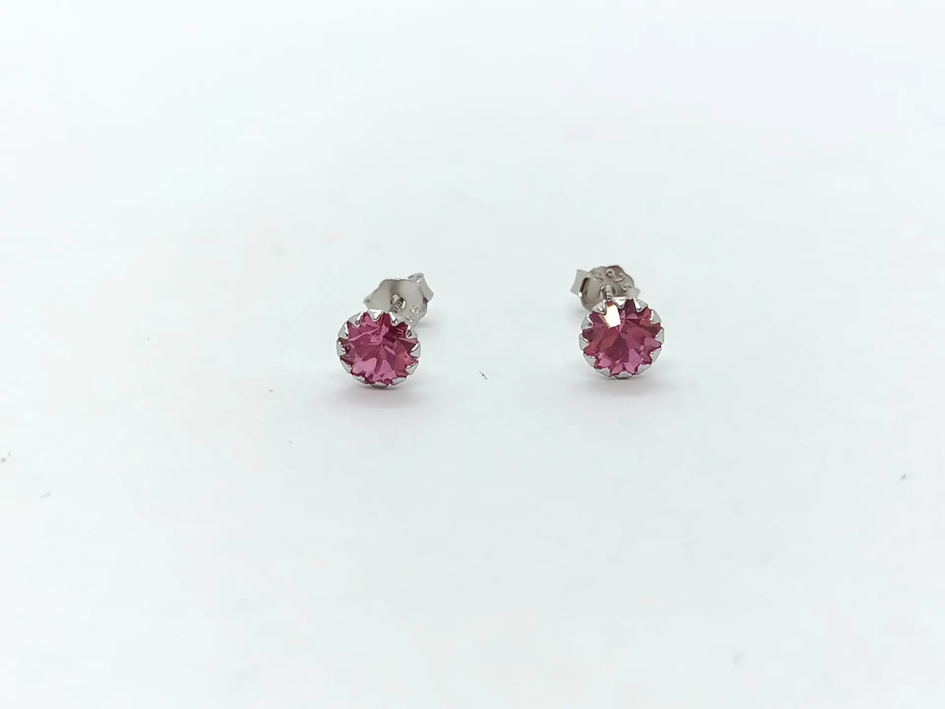 Pendientes Colores puntos De luz 5mm Plata fina ley S925 25