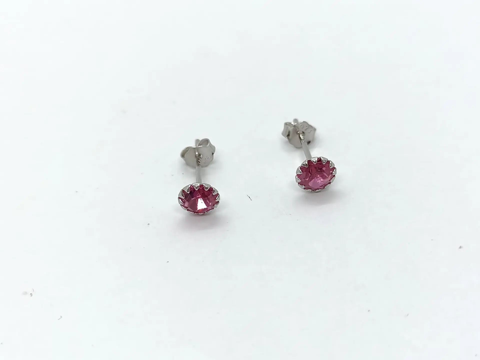 Pendientes Colores puntos De luz 5mm Plata fina ley S925 28