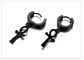 Aros Punk Black Ankh Cross Hombre Mujer Acero Cruz Negro - Miniatura 2