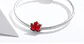 Charm dije abalorio hoja de maple roja plata fina 925 - Miniatura 6