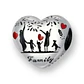 Charm dije abalorio familia de 5 plata 925 estilo Pandora corazón - Miniatura 1
