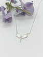 Colgante Alas Angel Plata 925 Paz Amor Chapado Oro Blanco - Miniatura 10