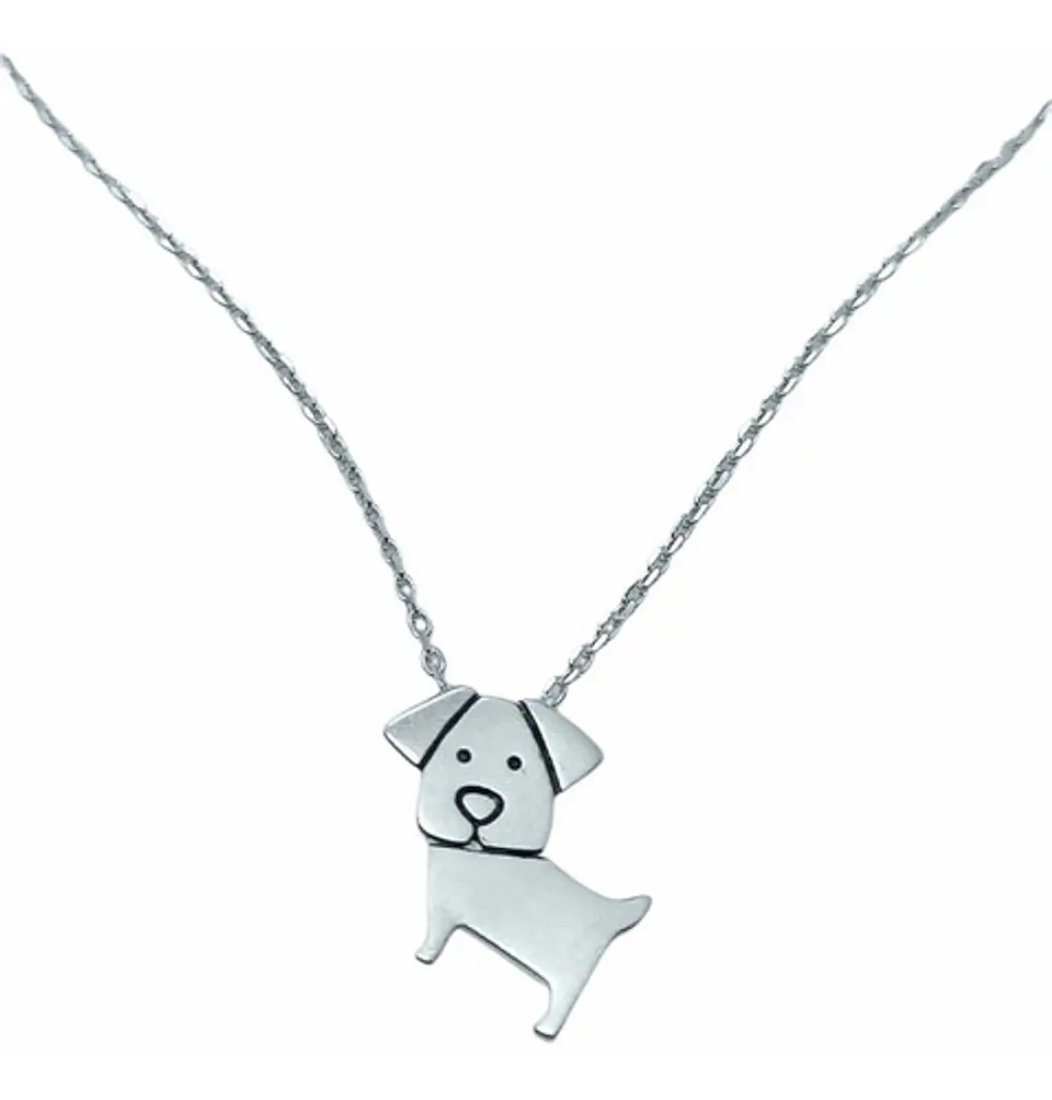 Colgante Perro Mascota Plata fina ley S925 Mejor Amigo 1