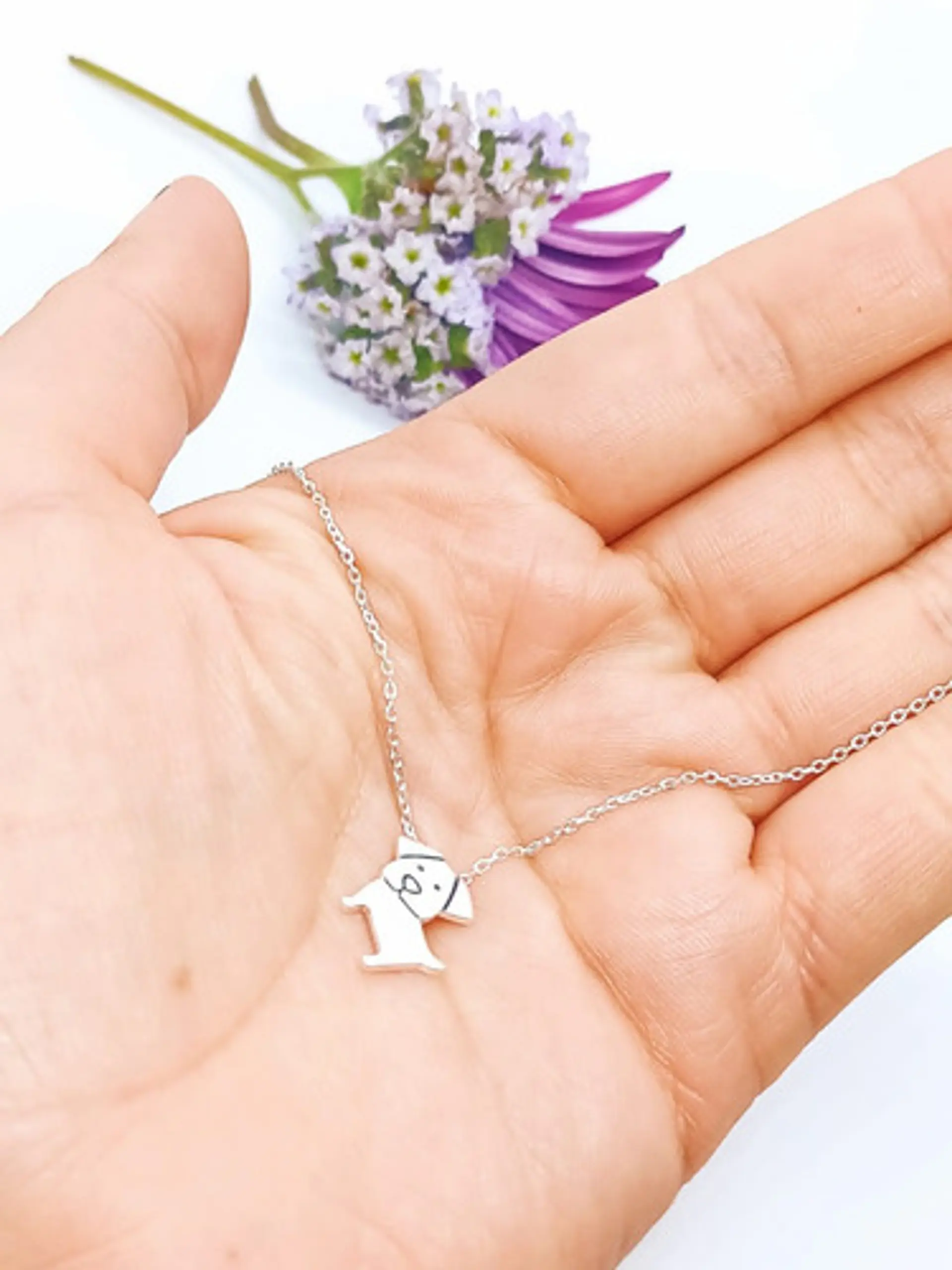 Colgante Perro Mascota Plata fina ley S925 Mejor Amigo 4