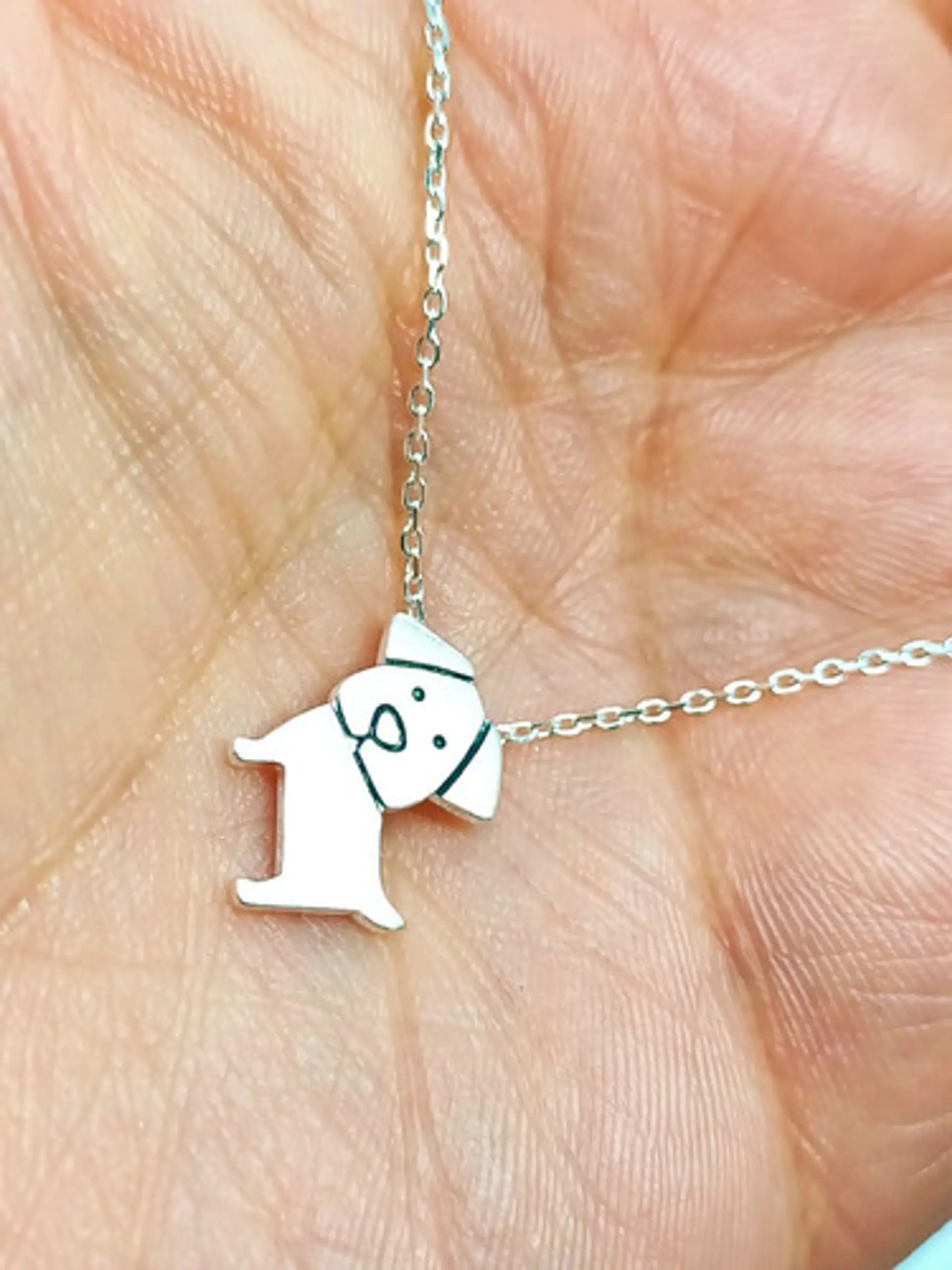 Colgante Perro Mascota Plata fina ley S925 Mejor Amigo 3
