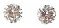 Pendientes Aretes Aros Puntos Luz En Plata 925 Zirconia 9mm - Miniatura 1