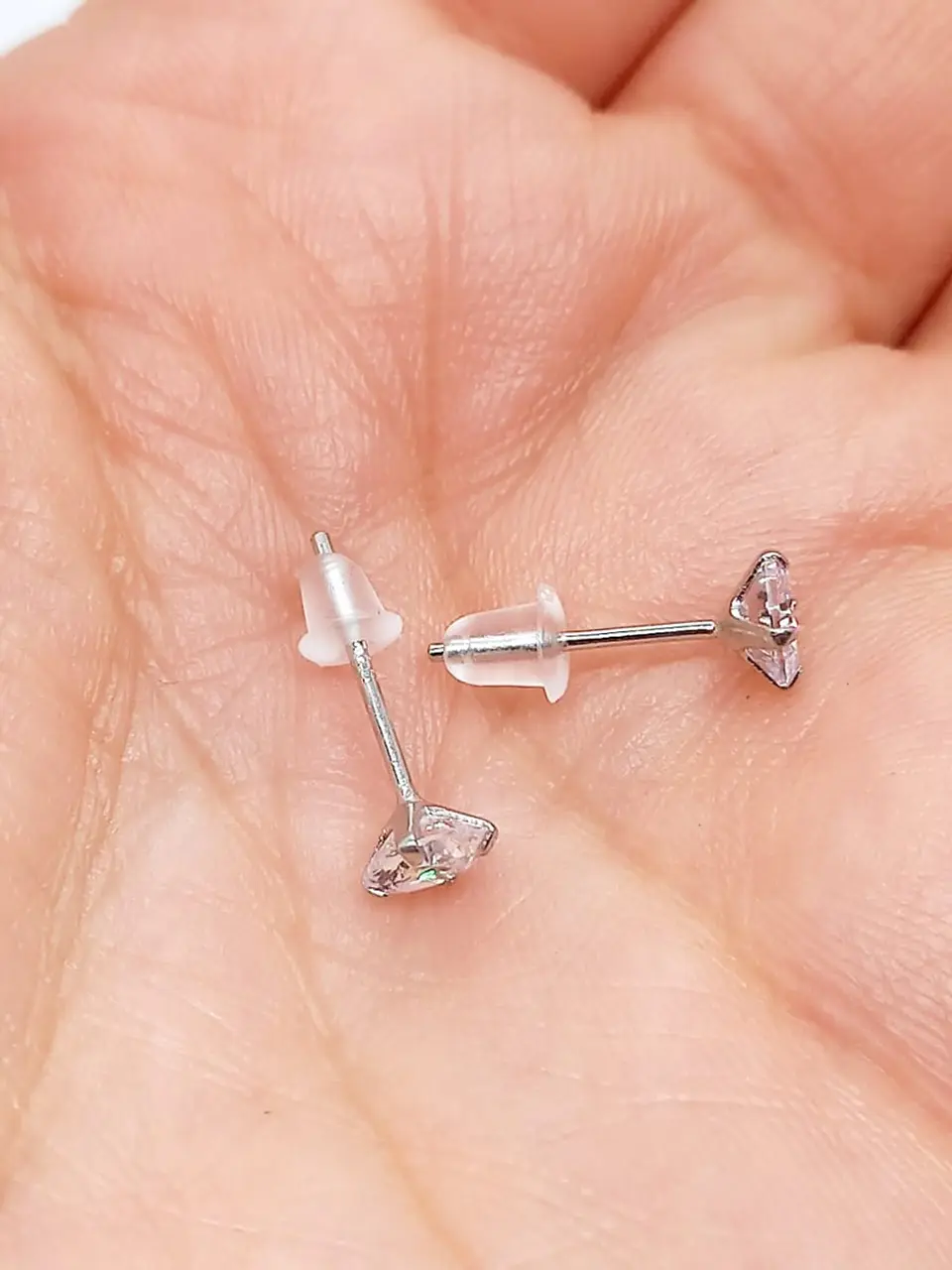 Pendientes Aretes Aros Puntos Luz En Plata 925 Zirconia 9mm 7