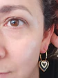 Aros Corazon Negro Zirconia Estilo Coreano  - Miniatura 2