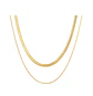 Collar tejido serpiente Minimalista enchapada en oro 18k - Miniatura 1