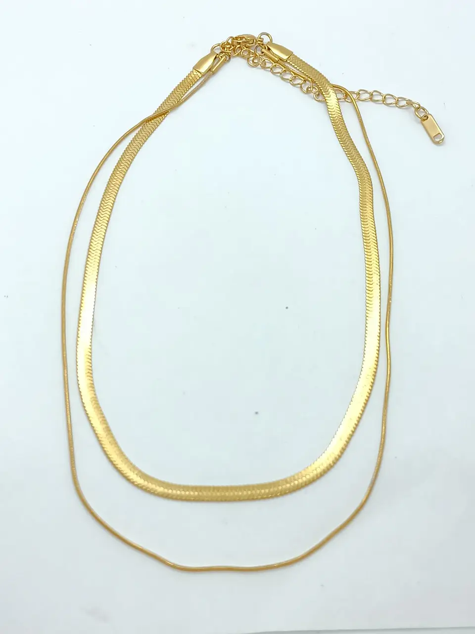 Collar tejido serpiente Minimalista enchapada en oro 18k 9