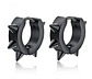 Aros argolla Puntas Punk Biker unisex Negro  - Miniatura 1