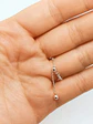 Anillo ajustable en plata fina ley S925 chapado en oro blanco 18kl tres modelos de cadena - Miniatura 3
