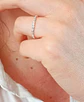 Anillo ajustable en plata fina ley S925 chapado en oro blanco 18kl tres modelos de cadena - Miniatura 4