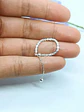 Anillo ajustable en plata fina ley S925 chapado en oro blanco 18kl tres modelos de cadena - Miniatura 7