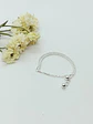 Anillo ajustable en plata fina ley S925 chapado en oro blanco 18kl tres modelos de cadena - Miniatura 14