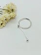 Anillo ajustable en plata fina ley S925 chapado en oro blanco 18kl tres modelos de cadena - Miniatura 15