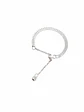 Anillo ajustable en plata fina ley S925 chapado en oro blanco 18kl tres modelos de cadena - Miniatura 18
