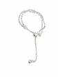 Anillo ajustable en plata fina ley S925 chapado en oro blanco 18kl tres modelos de cadena - Miniatura 26