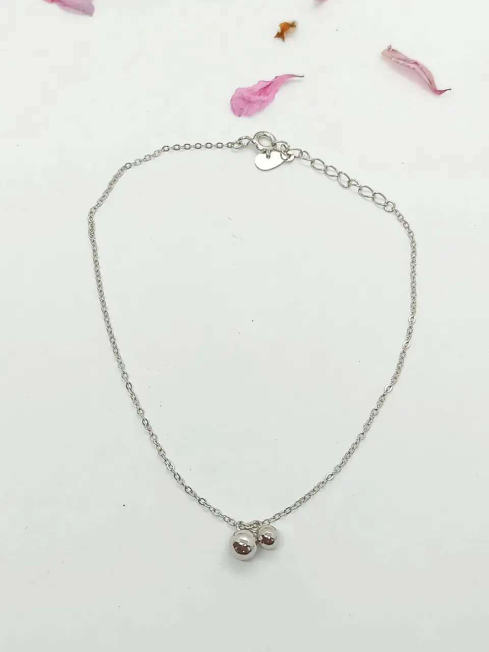 Pulsera Tobillera Plata 925 Pelotitas Cuentas Fresca Trendy 7