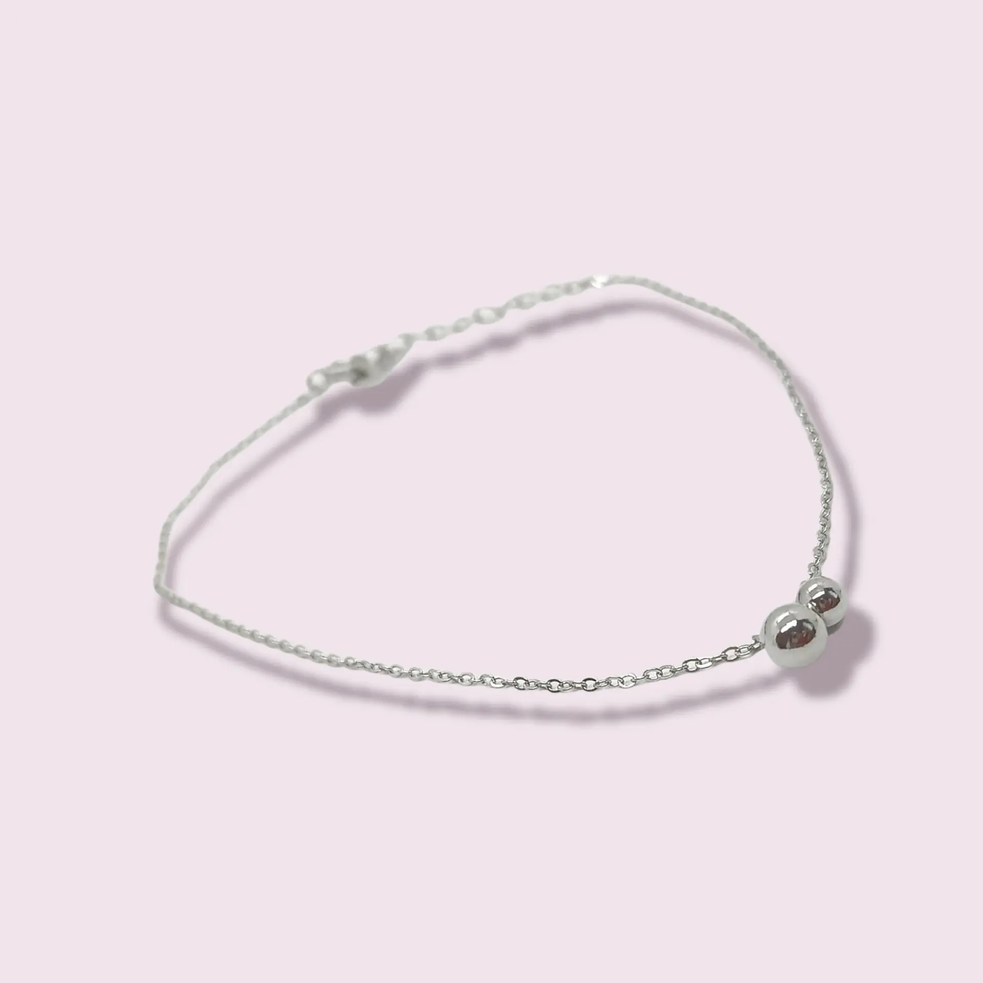 Pulsera Tobillera Plata 925 Pelotitas Cuentas Fresca Trendy 8