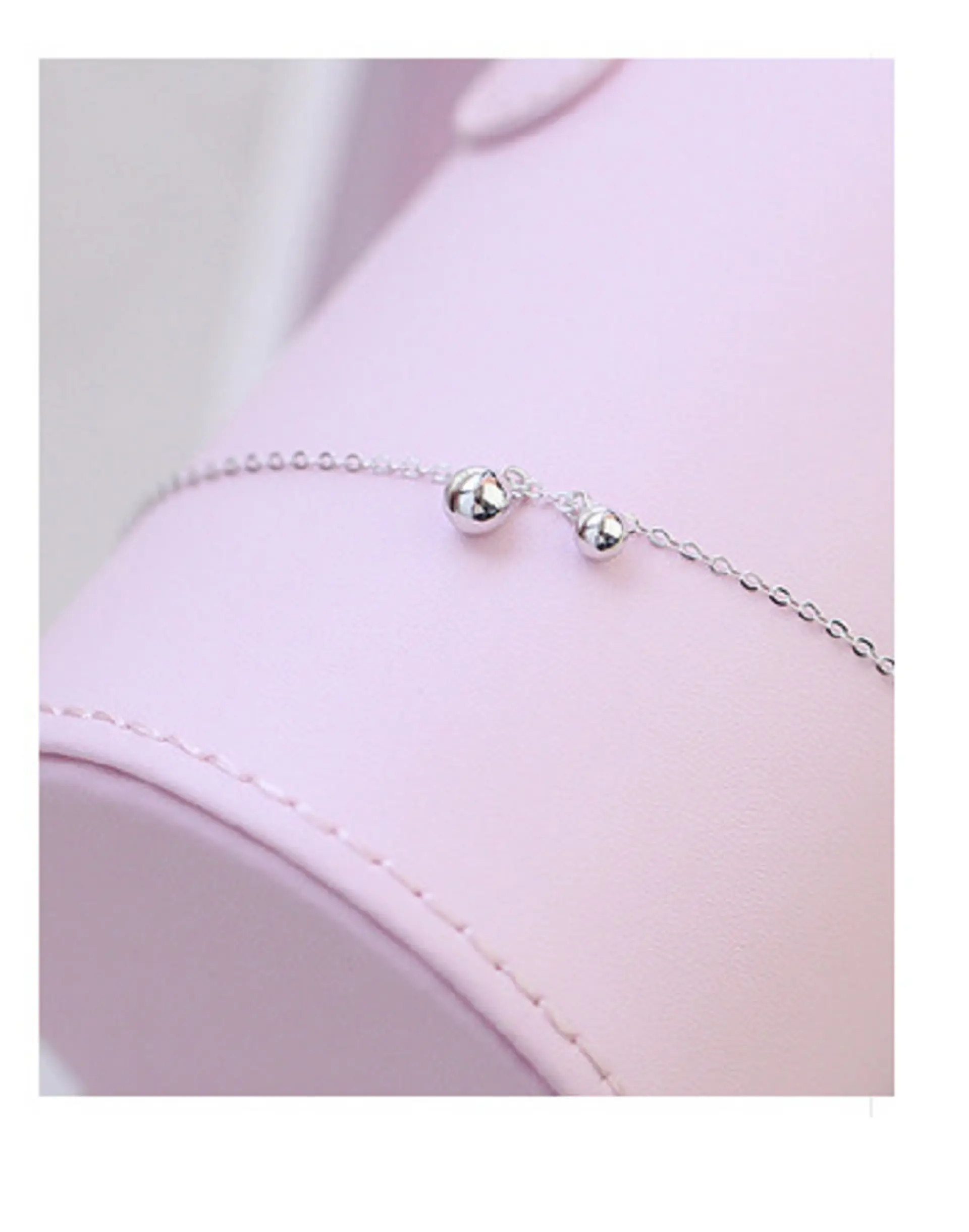 Pulsera Tobillera Plata 925 Pelotitas Cuentas Fresca Trendy 1