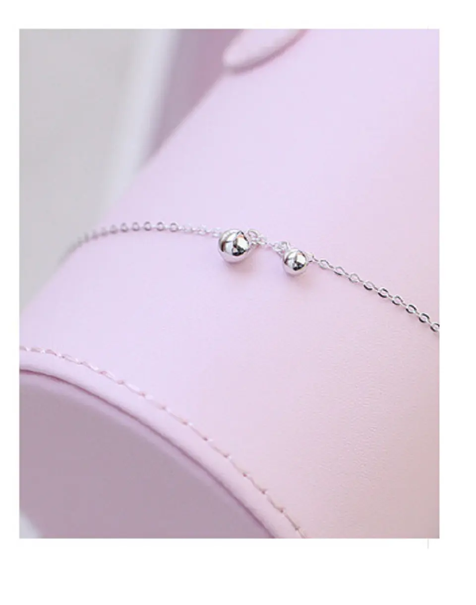Pulsera Tobillera Plata 925 Pelotitas Cuentas Fresca Trendy 1