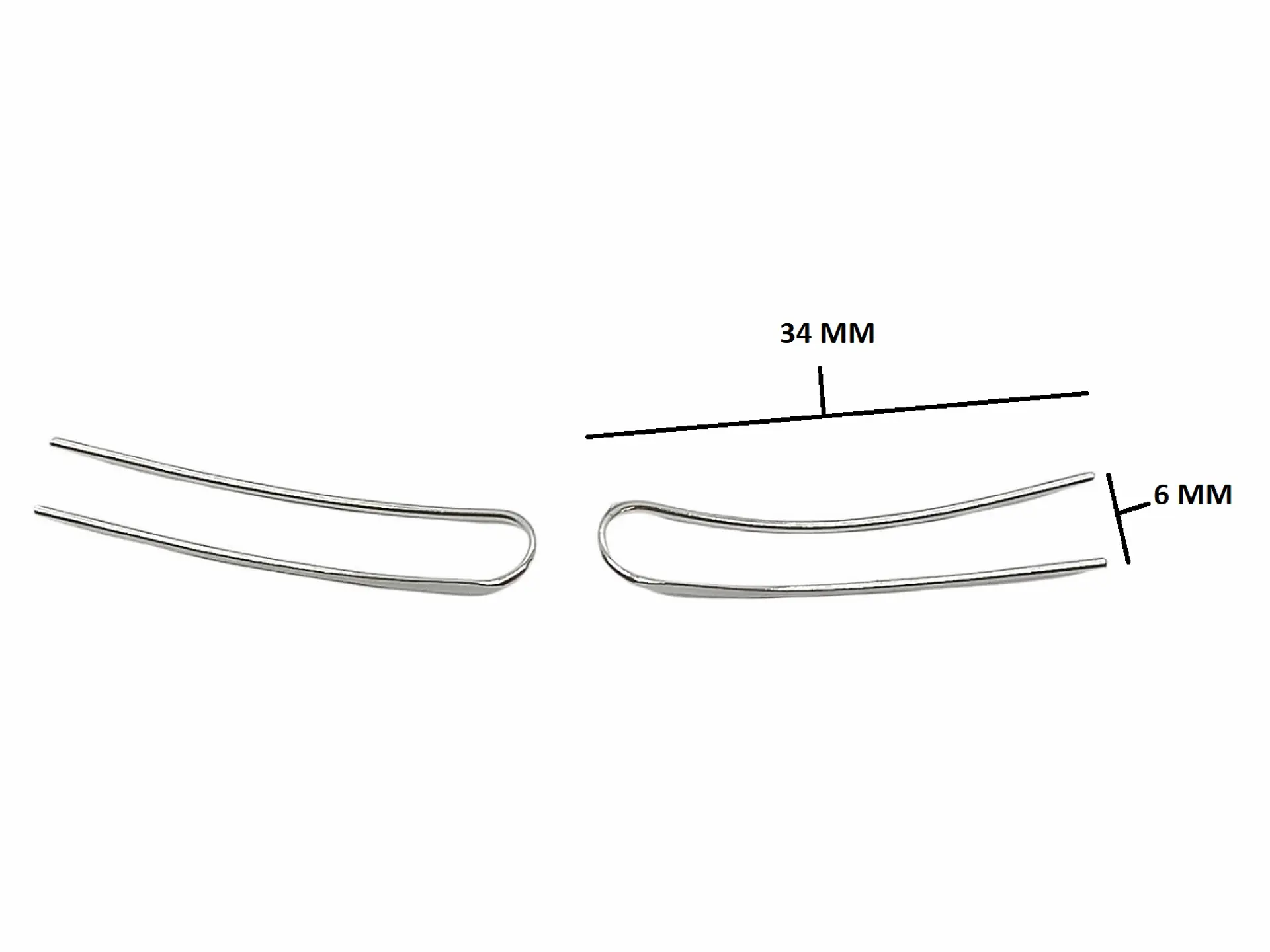 Aros Plata fina 925 Clip earcuff Minimalista Trepador 4