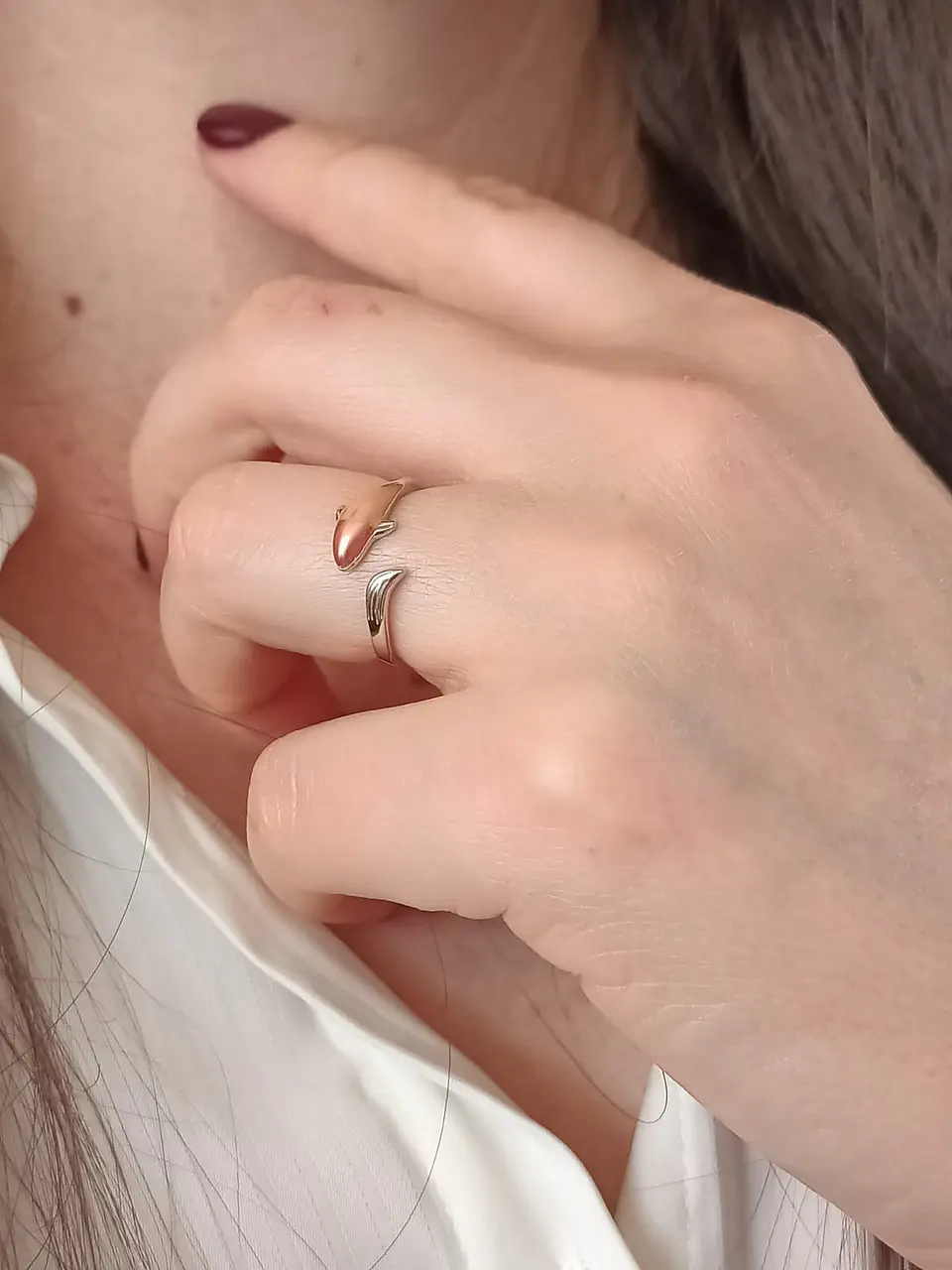 Anillo Ajustable Pez Naranja Mar Plata fina 925 Amor Al Mar Love 2