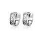 Argollas Chicas tipo Huggies con zirconios cúbicos incrustados en Plata 925 - Miniatura 1