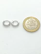 Argollas Chicas tipo Huggies con zirconios cúbicos incrustados en Plata 925 - Miniatura 7