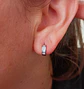 Argollas Chicas tipo Huggies con zirconios cúbicos incrustados en Plata 925 - Miniatura 14