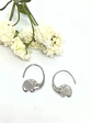 Argollas hoop Elefante Suerte Plata fina 925 Chapado Oro blanco 18k - Miniatura 7