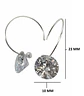 Argollas Punto De Luz Hoop Plata Fina ley S925 Zirconia 10mm - Miniatura 6