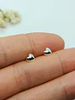 Pendientes tuerca seguridad Corazón en plata fina ley S925 chapado en oro blanco 18kl - Miniatura 10