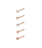 Set 5 Piercing Acero Quirúrgico Nariz Zirconia Punk Nostril - Miniatura 13