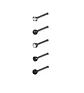 Set 5 Piercing Acero Quirúrgico Nariz Zirconia Punk Nostril - Miniatura 18