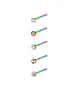Set 5 Piercing Acero Quirúrgico Nariz Zirconia Punk Nostril - Miniatura 23