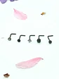 Set 5 Piercing Acero Quirúrgico Nariz Zirconia Nostril Tipo L - Miniatura 7