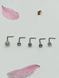Set 5 Piercing Acero Quirúrgico Nariz Zirconia Nostril Tipo L - Miniatura 21