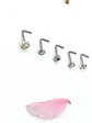 Set 5 Piercing Acero Quirúrgico Nariz Zirconia Nostril Tipo L - Miniatura 22