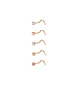 Set 5 Piercing Acero Quirúrgic Tipo S Nariz Zirconia Nostril - Miniatura 13