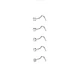 Set 5 Piercing Acero Quirúrgic Tipo S Nariz Zirconia Nostril - Miniatura 19